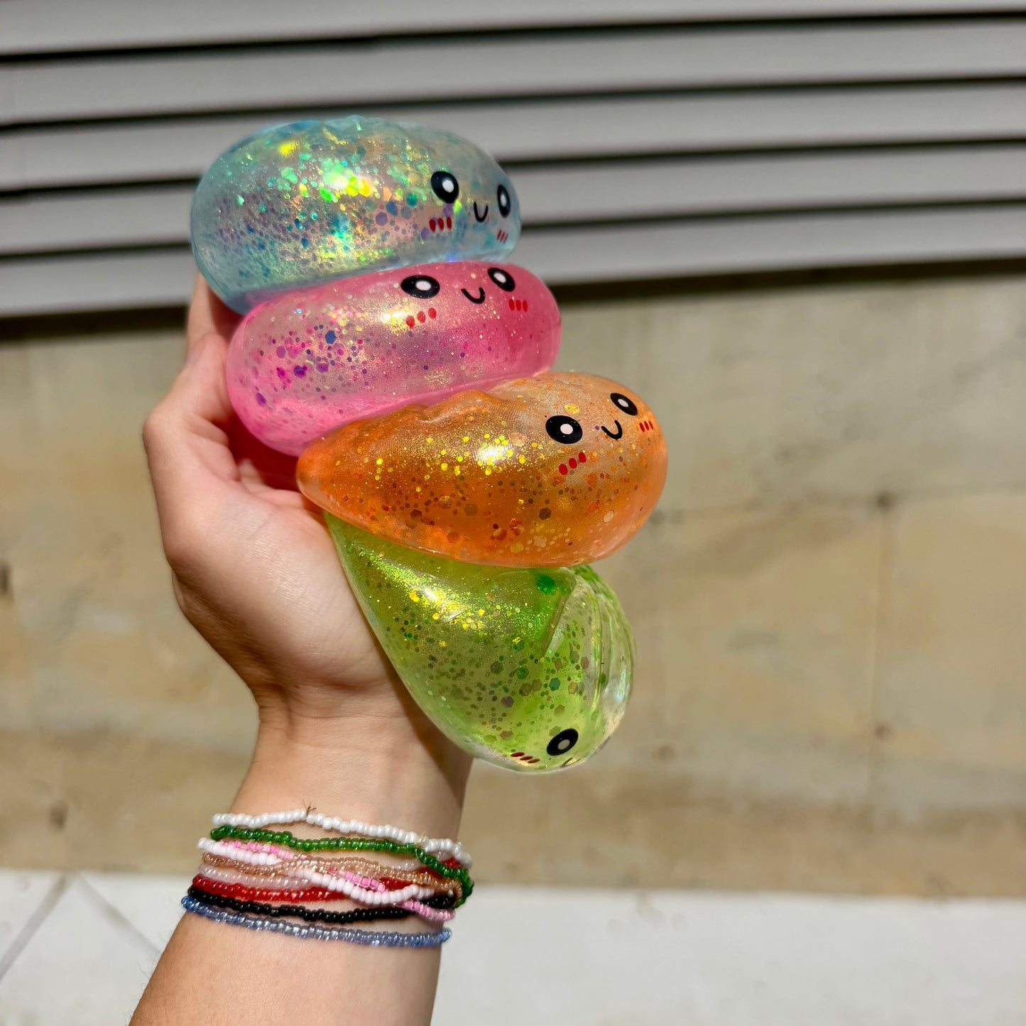 Squishy Toy - Viral Dumpling, Slow Rise Glitter #2 - Green